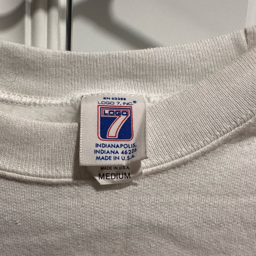 White Washington Redskins Script Embroidered Crewneck - Picture 6 of 7